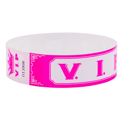 Logo stampato VIP Braccialetti di carta, impermeabili, resistenti alle lacrime Biglietto d' ingresso Braccialetti di carta usa e getta