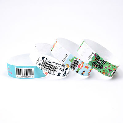 Numerazione sequenziale codice a barre Braccialetti di carta Tyvek per l'identificazione e il controllo degli accessi