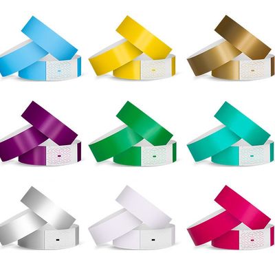 Stampa a colori completi Braccialetti di carta Tyvek con opzioni di diversi colori impermeabili