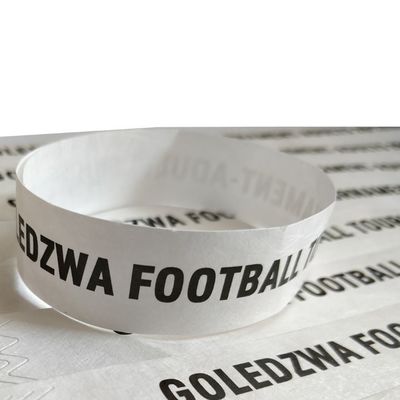 Braccialetti di carta Tyvek regolabili con capacità di stampa impermeabile e a colori