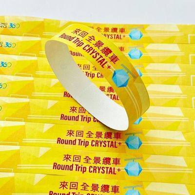 Stampa del logo su misura Tyvek Braccialetti di carta impermeabili e chiusura rapida per i festival
