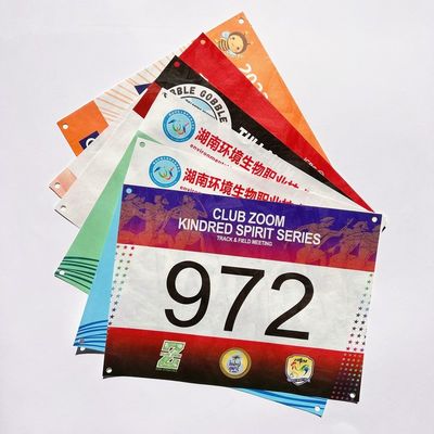 Digital Plate Sport Race Bib Numero di stoffa Numero personalizzato di Atletico Libro per eventi di maratona