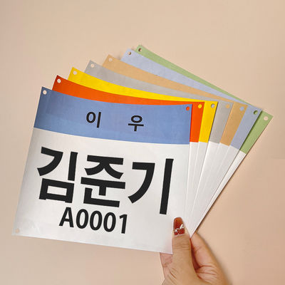 Alta resistenza alle lacrime carta Tyvek impermeabile personalizzata numero Bib libro per gare di maratona e chip-labeling
