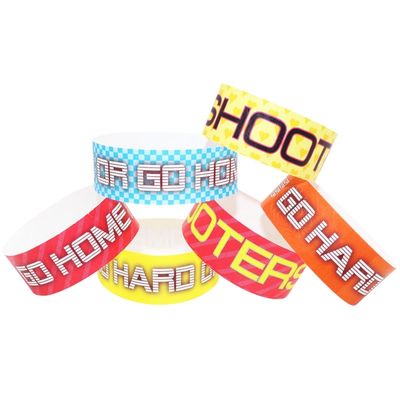 2025 Fabbrica vendita diretta Braccialetti di carta Braccialetti per eventi personalizzati Braccialetti per parchi acquatici Braccialetti