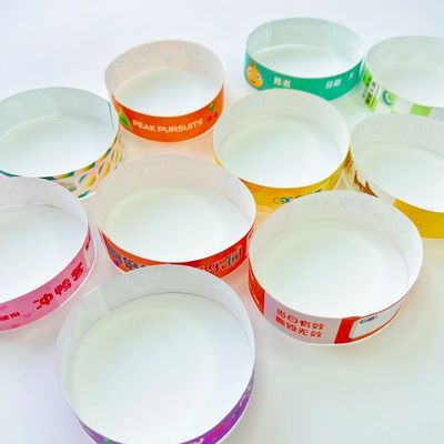 Braccialetti impermeabili Tyvek personalizzati per ordini di massa ed eventi speciali