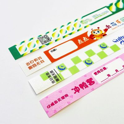 Braccialetto di carta Tyvek personalizzato per eventi, feste, sport, bar con codice QR diverso per l'evento