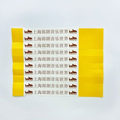 Braccialetti di carta Tyvek impermeabili con chiusura a chiusura per indossare in modo sicuro e confortevole in B2B