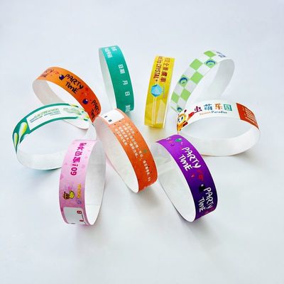 Sicurezza Numerazione sequenziale Codice a barre Tyvek Braccialetti di carta per eventi durevoli e personalizzabili