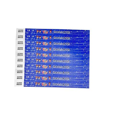 Braccialetti cartacei monouso a misura Eventi impermeabili Braccialetti Tyvek Braccialetti cartacei con codici a barre