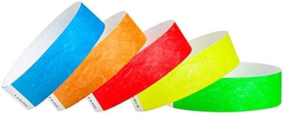 Personalizza il tuo Tyvek di colore semplice Materiale di carta Braccialetti durevoli e impermeabili Sicurezza evento