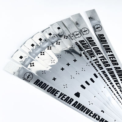 Braccialetti olografici usa e getta personalizzabili in argento lucido perfetto per le feste