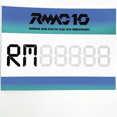 Bianco Rosso Blu Colori Personalizzati Numeri di Identificazione per Competizioni di Forma Rettangolare